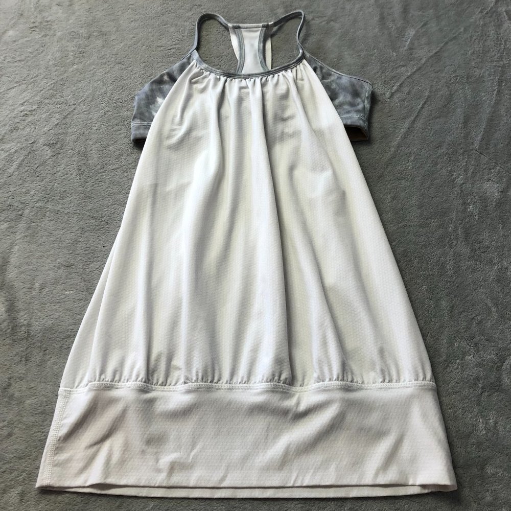 Lululemon No Limits Athletic Tank White / Blazer Fossil Size 6 - Picture 3 of 12